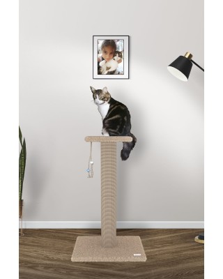Kıpır 85 cm Kalın Sütunlu XXL Kedi Tırmalama Direği - BEJ