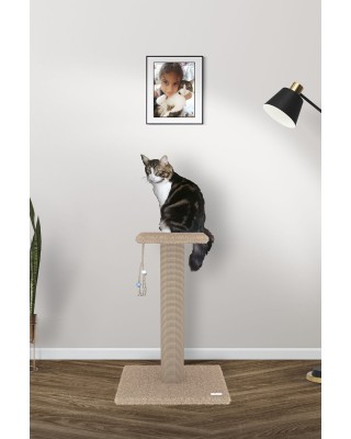 Pıtır 75 cm Kalın Sütunlu XL Kedi Tırmalama Direği - BEJ